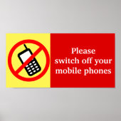 Schakel uw mobiele telefoons uit poster (Voorkant)
