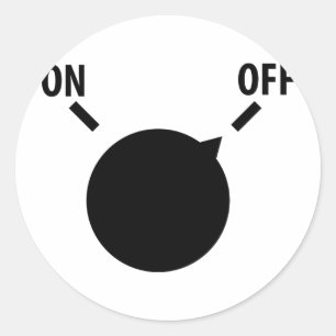 schakelaar ronde sticker