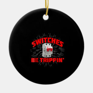 Schakelaars zijn driepuntsbruin Elektrische Gift Keramisch Ornament