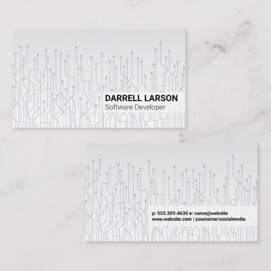 Schakelingen | Tech-codering Visitekaartje (Voorkant / Achterkant)