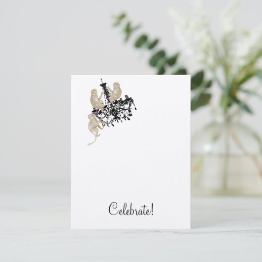 SCHAKELMONKEYS INVITE KAART (Staand voorkant)