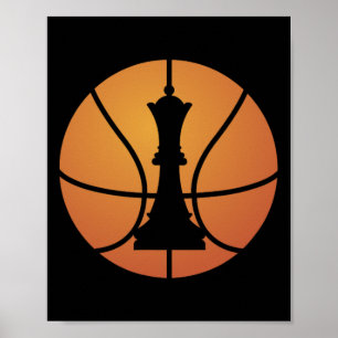 Schaken Bysketbyll Gift Fun voor Game Board King C Poster