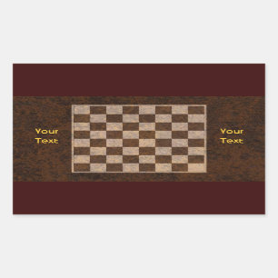 Schaken, Checkers, Drafts Board Naam Gift Label