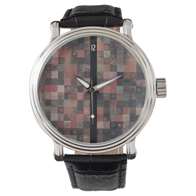 Schaken elegant uur horloge (Voorkant)
