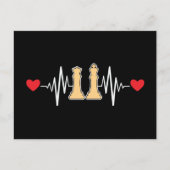Schaken Hartslag Checkmate  Briefkaart (Voorkant)