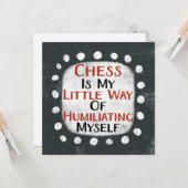 Schaken is mijn kleine weg Wenskaart Kaart (Voorkant / Achterkant in situ)
