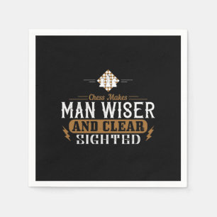 Schaken maken Man wiser en scherp Servet