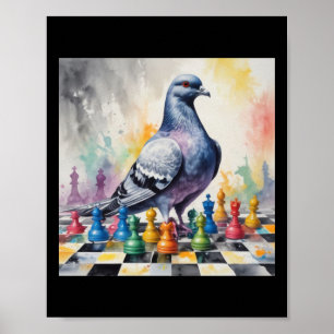 Schaken met een Sticker Poster