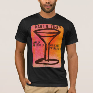 SCHAKEN OF STIRRED... MARTINI-AFDRUKKING T-SHIRT
