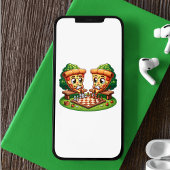 Schaken Pizza Slices spelen Sticker