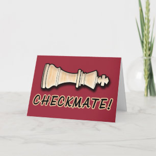 Schaken Win Gefeliciteerd Checkmate Kaart