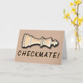 Schaken Win Gefeliciteerd Checkmate Kaart (Gele Bloem)