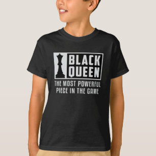 Schaken Zwart Koningin Schaakbord Schaakmat Board  T-shirt