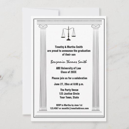 Schalen, kolommen, wetsaankondiging Afstuderen Kaart (Voorkant)