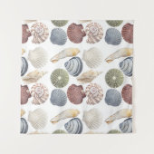 Schalen Kuststrand Wandkleed (Voorkant (horizontaal))