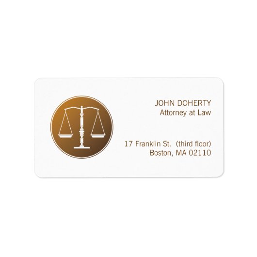 Schalen van het recht | Advocaat Etiket (Voorkant)