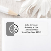 Schalen van het recht etiket (Insitu)