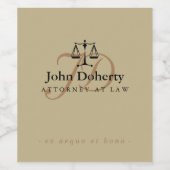 Schalen van het recht | INITIALEN Wijn Etiket (Enkel label)