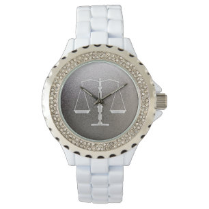 Schalen van het recht Metalen achtergrond Horloge