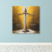 Schalen van het recht op Abstracte opleiding van d Canvas Afdruk (Insitu (Houten vloer))