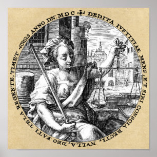 Schalen van het recht poster