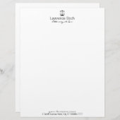 Schalen van het recht (wet) briefhoofd ontwerp (Voorkant / Achterkant)