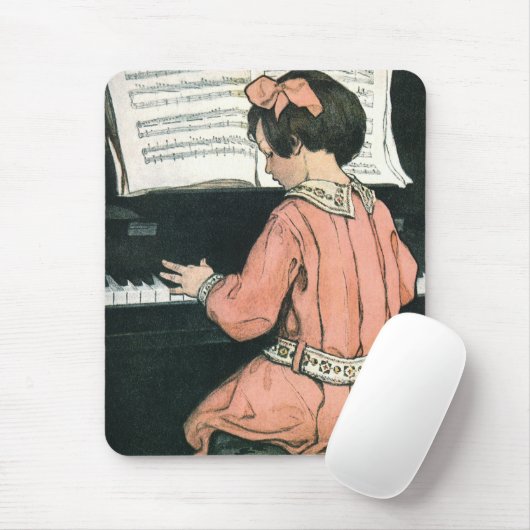 Schalen van Jessie Willcox Smith, Piano Music Girl Muismat (Met muis)