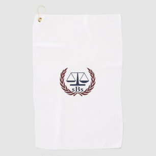 Schalen van justitie Gepersonaliseerde advocatenca Golfhanddoek