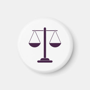 Schalen van Justitie Juridische Diensten Symbool Magneet