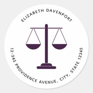 Schalen van Justitie Juridische Dienstverlening Sy Ronde Sticker