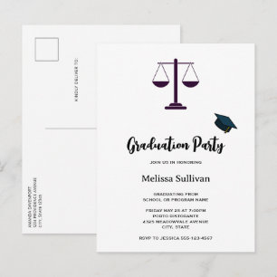 Schalen van Justitie Juridische Dienstverlening Sy Uitnodiging Briefkaart