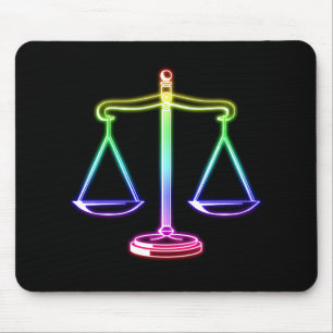 Schalen van justitie - Mousepad Muismat