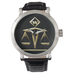 Schalen van rechtvaardigheid - Monogrammed (v1) Horloge