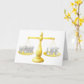 Schalen voor de balans tussen werk en privéleven kaart (Gele Bloem)