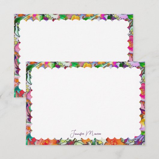 schallopend grenskantoor notitiekaartje (Voorkant / Achterkant)