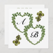 SCHAMROCK HARTS MONOGRAM-ijs Aankondiging (Voorkant / Achterkant)