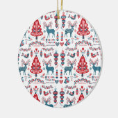 schandalige kerstkunst keramisch ornament (Links)