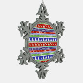 schandalige kerstvoetzool tin sneeuwvlok ornament (Links)
