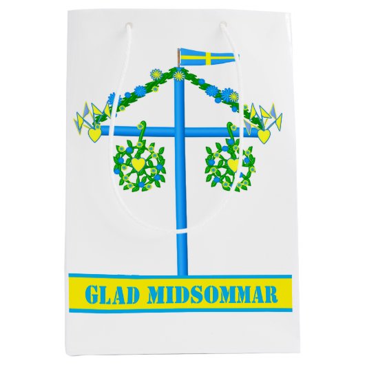 Schandinavisch ontwerp, gepersonaliseerd Glad mids Medium Cadeauzakje (Voorkant)