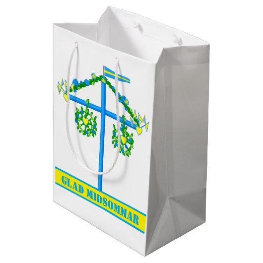 Schandinavisch ontwerp, gepersonaliseerd Glad mids Medium Cadeauzakje (Achterkant Gekanteld)