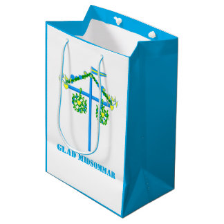 Schandinavisch ontwerp, gepersonaliseerd Glad mids Medium Cadeauzakje