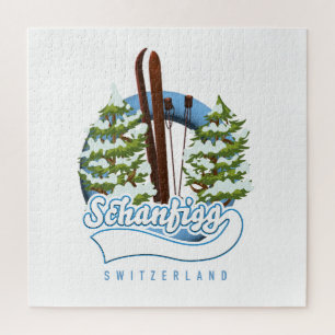 Schanfigg Zwitserland ski-poster Legpuzzel