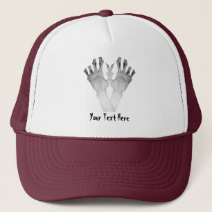 Schangbare gruwelijke monsterhand met lange nagels trucker pet