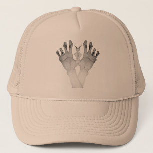 Schangbare gruwelijke monsterhand met lange nagels trucker pet
