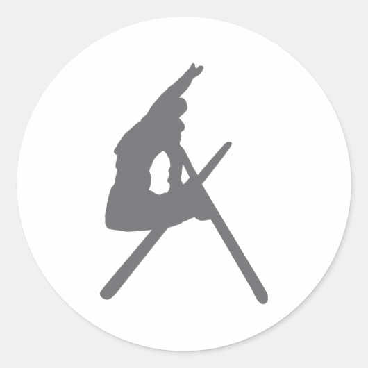 schansspringster ronde sticker (Voorkant)