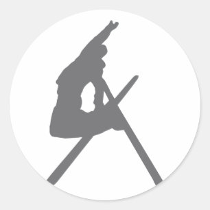 schansspringster ronde sticker