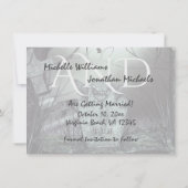 Schanterende Graveyard Gothic Halloween Wedding Save The Date (Achterkant)
