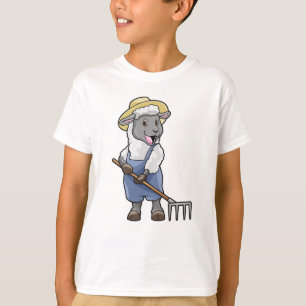 Schapen als boer met Rek en Pet T-shirt