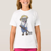 Schapen als boer met Rek en Pet T-shirt (Voorkant)