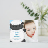 Schapen Baby shower Boerderij Blue Boy Briefkaart (Staand voorkant)